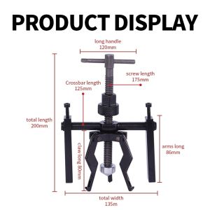 3 Jaws Car Inner Bearing Puller Extractor Heavy Duty Automotive Machine Gear Remover Tool