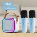 K12 Mini Karaoke Speaker With Mic bluetooth Speaker with Dual Microphone Wireless Family Singing KTV. 