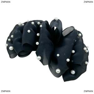 [COD] ZNPNXN Summer Sweet Multi-layer Mesh Tulle Big Bow Hair Claw Clips For Women Elegant Bowknot Ponytail Clip New Headdress Accessories