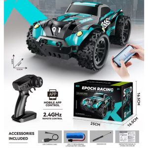 SAVVYSHELF 1/20 RC Off-road Car Cyber 2.4G APP Control Remote Control Car Rechargeable Model Vehicle