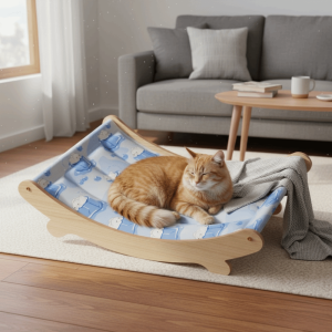 OUTOPEN Waterproof Pet Recliner Moisture-proof Detachable Cat Sofa Bed Pet Supplies Cartoon Pattern Pet Rocking Chair Room