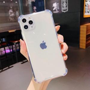 CrashStar Fluorescence Shockproof Clear Silicone Soft Phone Case for iPhone 16 15 14 13 12 11 Pro Max Mini XS XR X 8 7 Plus + SE 2020 Candy Clear Back Cover With Full Cover Carema Lens Protection Shell Hot Sale