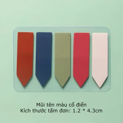 Giấy ghi chú màu trong suốt dùng đánh dấu trang sách tiện lợi -Lumbley