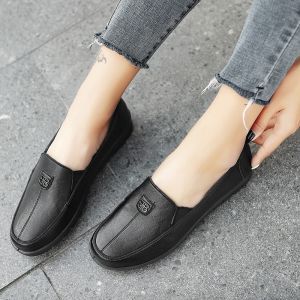 NITTS Sepatu Flatshoes Wanita flatshoes hitam wanita Pantofel docmart korea Kerja Kulit Sintetis - Lazada