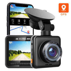 EKLEVA Car Dash Cam 4K 2160P Dash Camera Dual Lens Built in  DVR Recorder Dashcam With WiFi G-Sensor Loop Recording