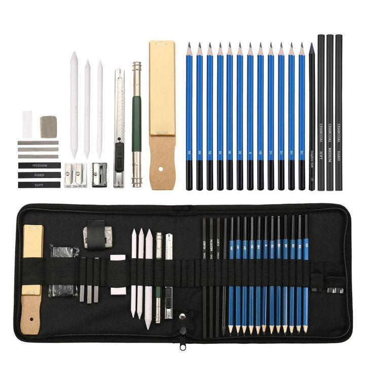 Bview Art Professional 32Pcs Artist Sketching Pencil Set Sketch Drawing ...