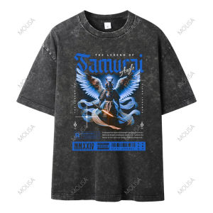 Molisa เสื้อยืด Samurai ผ้าcotton 100% สกรีนDTG แฟชั่น Printed Tshirt ใส่ได้ทั้งชายและหญิง S-4XL 68030#