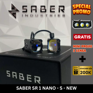 SABER SR1 NANO - S NEW BLUE LENS LED PROJECTOR MOBIL LAMPU PROJIE MINI LED BERGARANSI