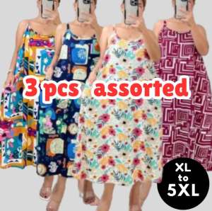 PLUS SIZE MAXI DRESS WITH POCKET/ ELEGANT CASUAL DRESS/COTTON /LARGE TO 5XL