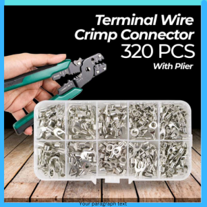 COD WHDZ Terminal Wire Crimp Connector Kit 320 PCS with Plier SC6 26 / alat untuk kabel kawat almunium terisolasi / terminal kawat konektor spade listrik / konektor lugs terminal kawat listrik serbaguna otomatis murah terbaik