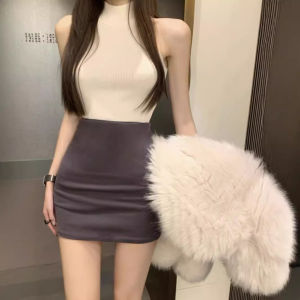 COD纯色包臀短裙女夏季显瘦紧身一步裙a字修身性感辣妹高腰半身裙子2026新品