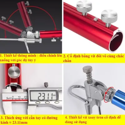 Gác cần carbon 2m1 2m4. Chống cần MC cao cấp.!!!