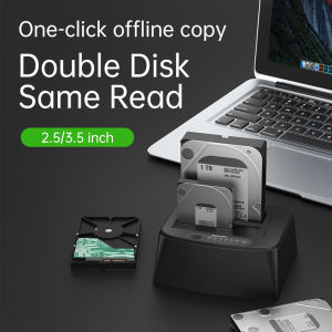 LLANO USB 3.0 SATA Solid State Hard Disk Enclosure - Dual-Disk Hard Drive Base with Copy Function - Supports 2.5-inch/3.5-inch HDD - Intelligent JMS561U Chip with UASP Acceleration Protocol - Offline Copying & Intelligent Dormancy - Desktop Indicators for Easy Status Monitoring