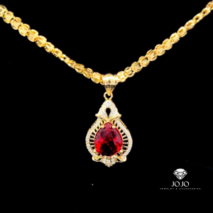M1627 Mặt và Dây chuyền nữ thiết kế tinh xảo đá màu phong thủy JOJO