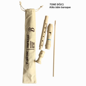 Sáo Recorder 8 Lỗ tone Đô (kiểu bấm baroque) dành cho học sinh dụng cụ giáo dục