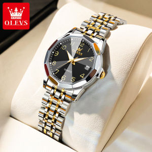 OLEVS Casual Watch For Women Waterproof Luminous Calendar Original Authentic stainless steel strap Fashion Grace Korean