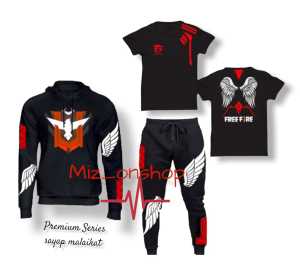 Setelan Sweater Angel Hoodie ff dan Celana Angel Anak Set Baju kaos Anak Free fire Distro 5-14thn