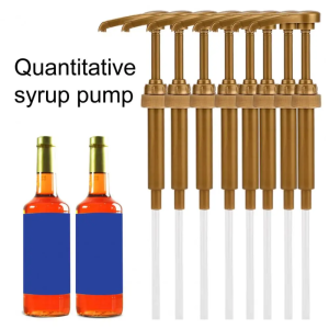 5PCS Plastic Syrup Pump for Daily Life Commercial Use Coffee 1 Liter Dispenser Syrup Pump 10ml Per Pump
