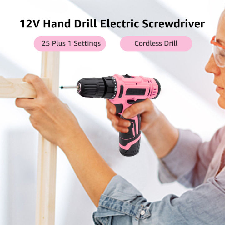 Electric Drill 12V Cordless Drill Electric Screwdriver Mini Wireless ...