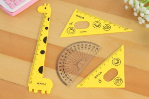 Penggaris Set Jerapah - Set 4 In 1 Penggaris Sekolah Anak