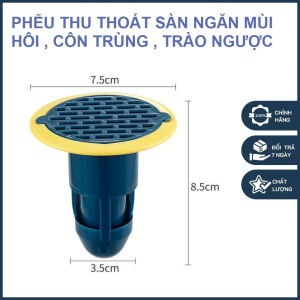 Bộ Phễu Thu Nước Thoát Sàn Tắm Có Nắp Đậy Chống Hôi Cống Côn Trùng Bịt Cống Chặn Mùi Hôi Trào Ngược