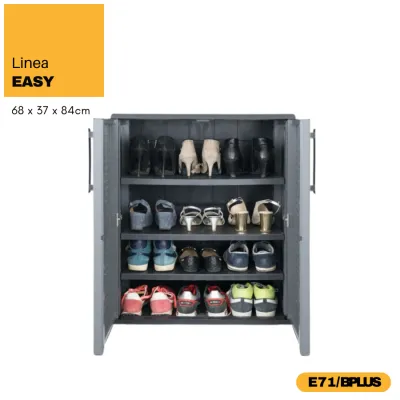 ARTPLAST Linea Easy Base Plastic Shoe Cabinet Dark Grey Adjustable Shelves Made In Italy By Thehomeshoppe SG