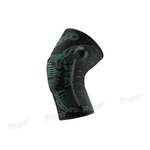 RunY 1Pcs Elastic Silicone Gel Pad Knee Support Brace Kneepad Protection Knee Sleeve for Sport black