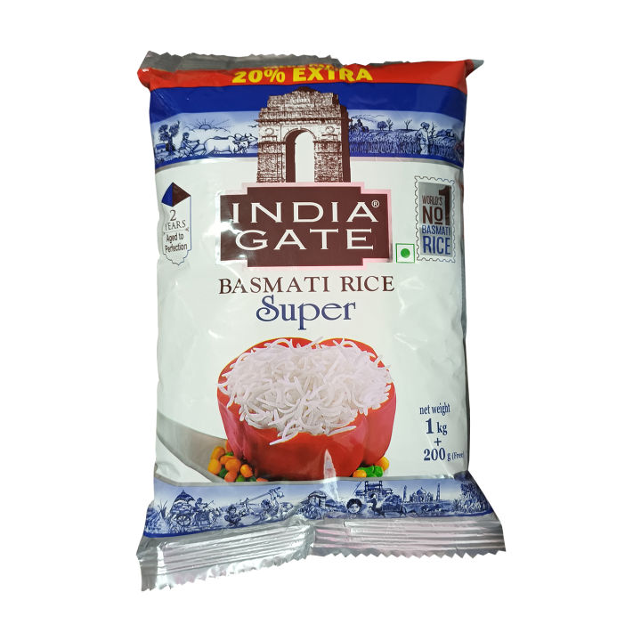 India Gate Super Basmati Rice (1kg + 200g) Lazada PH