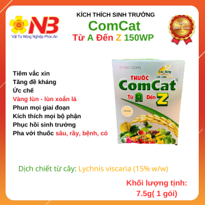 Hộp 10 gói Comcat 755 gam (chính hiệu lúa vàng- kích thích tăng trưởng cây trồng)- VTNN Năm Bưu