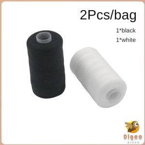 Digeo 500m Sewing Thread 40/2 Type White Black Polyester Thread