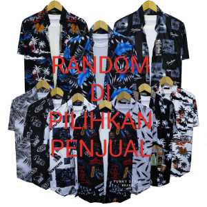 KEMEJA MOTIF PANTAI PRIA LENGAN PENDEKHEM SURFING PRIA DAN WANITABAJU KEMEJA HAWAI TERBARUTERLARIS
