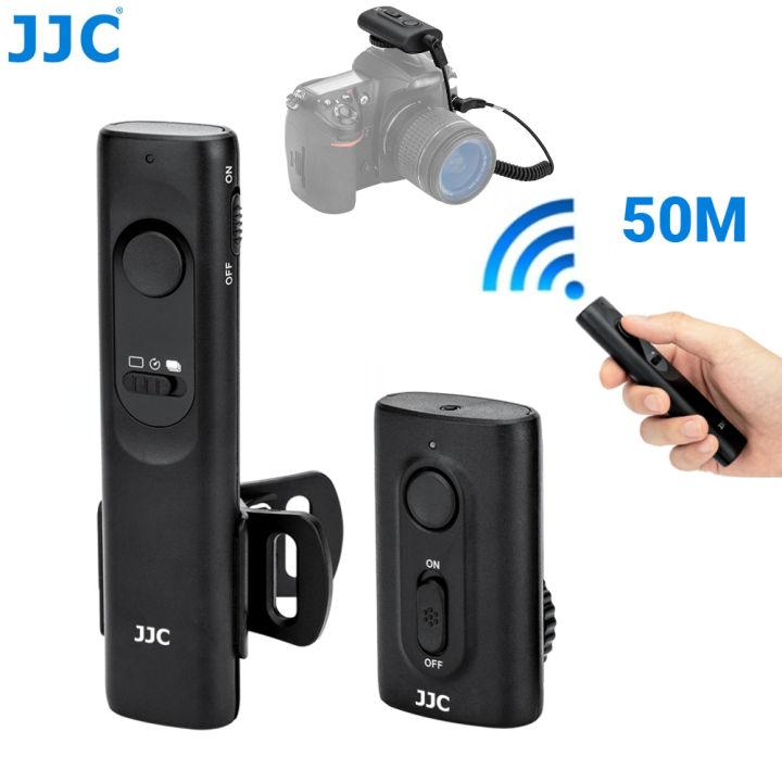 JJC 50 Meter Wireless Remote Control Stick Radio Shutter Release  Cable Switch Cord for DSLR Camera Canon EOS R3 R5 R5C 50D 40D 30D 20D 20Da  10D