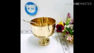 Brass Byfa SET1073 ชุดพานขันทองเหลืองขนาด 7 นิ้วพร้อมทัพพี งานทองเหลืองเนื้อดี โดยช่างฝีมือ ชุดพานขันทองเหลือง ชุดพานขัน - Lazada