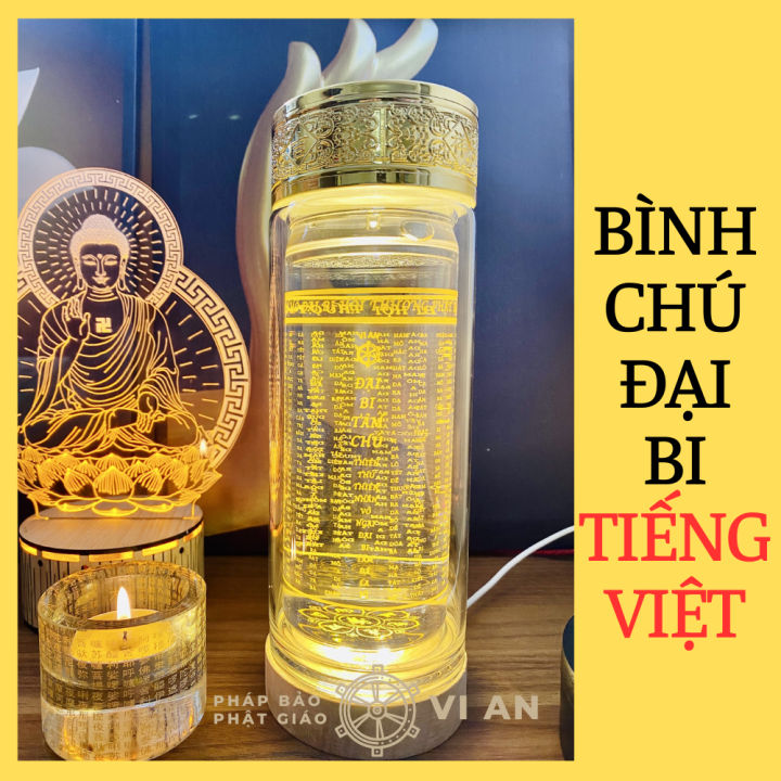 Bình Chú Đại Bi tiếng Việt loại cao cấp 520ml hai lớp đế dày | Lazada.vn