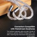 IcyMoon IEM Cable, 16 Core OCC+Silver Plated OFC Upgrade Cable,SPC in Ear Monitor Cable, Earphones Cables with 3.5/4.4mm Plug for ZS10 PRO 2 AS10 PRO ZSN PRO X EM6L (3.5mm with 0.78 2Pin). 