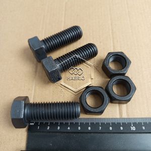 BAUT MUR BAJA KUNCI 27 8.8 M18 X 50 (5CM) BAUD HTB M18X50 PANJANG 5CM 5 CM HEXA PITCH DRAT 2.5 DIAMETER BODY 18MM 18 MM 18X50 18 X 50 HITAM FULL DRAT