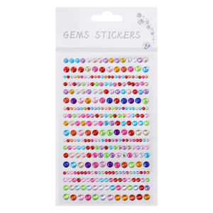 Dorisna Bộ trang điểm đi tiệc Mặt Mắt kim cương Acrylic Miếng dán Kim cương giả Tự Dính pha lê sáng Tự Làm lớn nhỏ Mix Mặt miếng dán trang trí