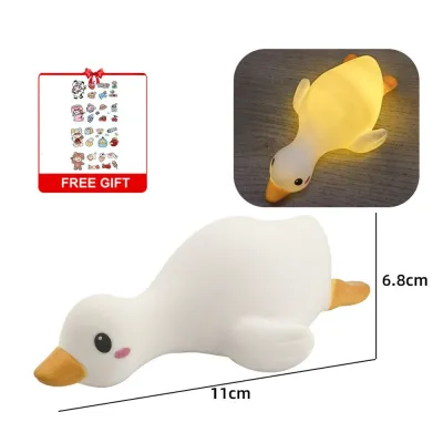 【Free Gift】Cute Soft Silicone Lamp Pat Night Light Panda Light Recharge Bedside Decor Lovely Christmas Holiday Birthday Gift Fadikou
