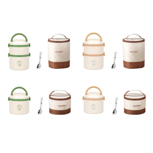 Cách điện hai lớp nonrust hộp thép đựng đồ ăn trưa giữ nhiệt bentos container cho nóng lạnh bữa ăn Văn Phòng TrườNg