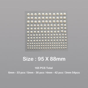 330pcs Mix 3mm/4mm/5mm/6mm Hair Pearls Stick On Self Adhesive Pearls Face Stickers Braided Hair PAZU