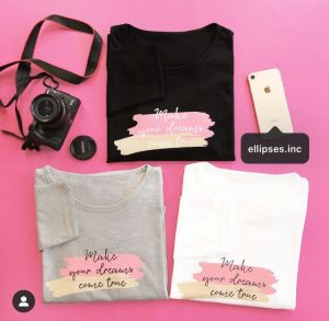 ELLIPSES.INC Tumblr Tee / T-Shirt / Kaos Wanita Lengan Panjang MAKE YOUR DREAMS