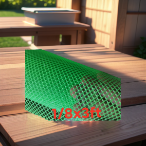 Plastic Screen Green Net 1/8 inch Hole by 3ft Height by 30 Meters Long
