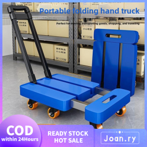 Retractable Folding Hand Truck Portable Utility Cart for Home Moving Cargo Luggage Trolley with Adjustable Handle