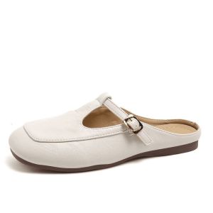Free Shipping Summer WomenS Shoes: Fashionable Mules Comfortable Slip-On Sandals With A Hollowed-Out Design Stylish Square-Toe Outdoor Sandals For Women