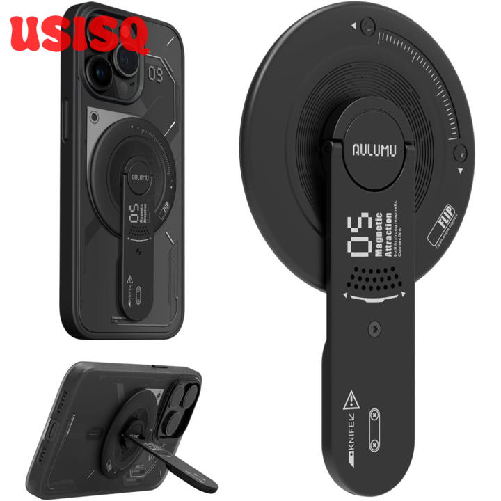 [USISQ] Aulumu G05 4-in-1 Magnetic Phone Stand Grip Compatible with MagSafe Removable 360° Adjustable Phone Kickstand with Box Opener ✬✫✩