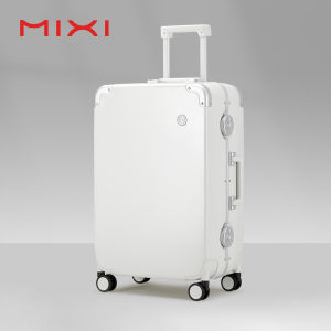 Mixi Zipperless Aluminium Frame Luggage 20 Inch PC Hand Carry Luggage Travel Suitcase with TSA Lock Anti-theft Carry On Luggage with Anti-collision Metal Cladding Corner M9281