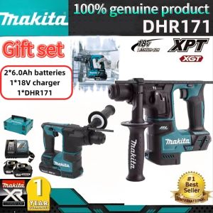 Makita DHR171 Brushless Electric Hammer Drill brushless electric hammer drill 18V Lithium Battery Brushless Power Tool [Set includes: 2 batteries 1 charger 1 toolbox]