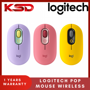 Logitech POP Mouse Wireless Customisable Emojis SilentTouch Technology Precision Scroll Bluetooth USB Multi-device