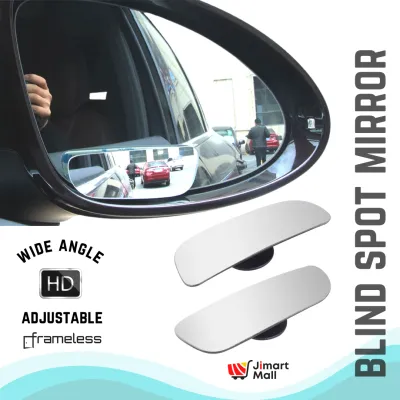 [𝐔𝐏𝐆𝐑𝐀𝐃𝐄𝐃] CAR BLIND SPOT MIRROR Frameless HD Wide Angle Adjustable Side Mirror Reverse Rear View Parking Cermin Pandang Small 汽车盲点小镜子 Axia Myvi Bezza Alza Waja Saga Wira Persona Iriz Aruz Ativa Viva