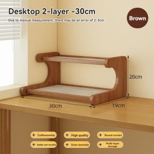 Desktop Storage Rack Organize Shelf Multi-Layer Storage Bookshelf Finishing Shelf for Office/Bedroom